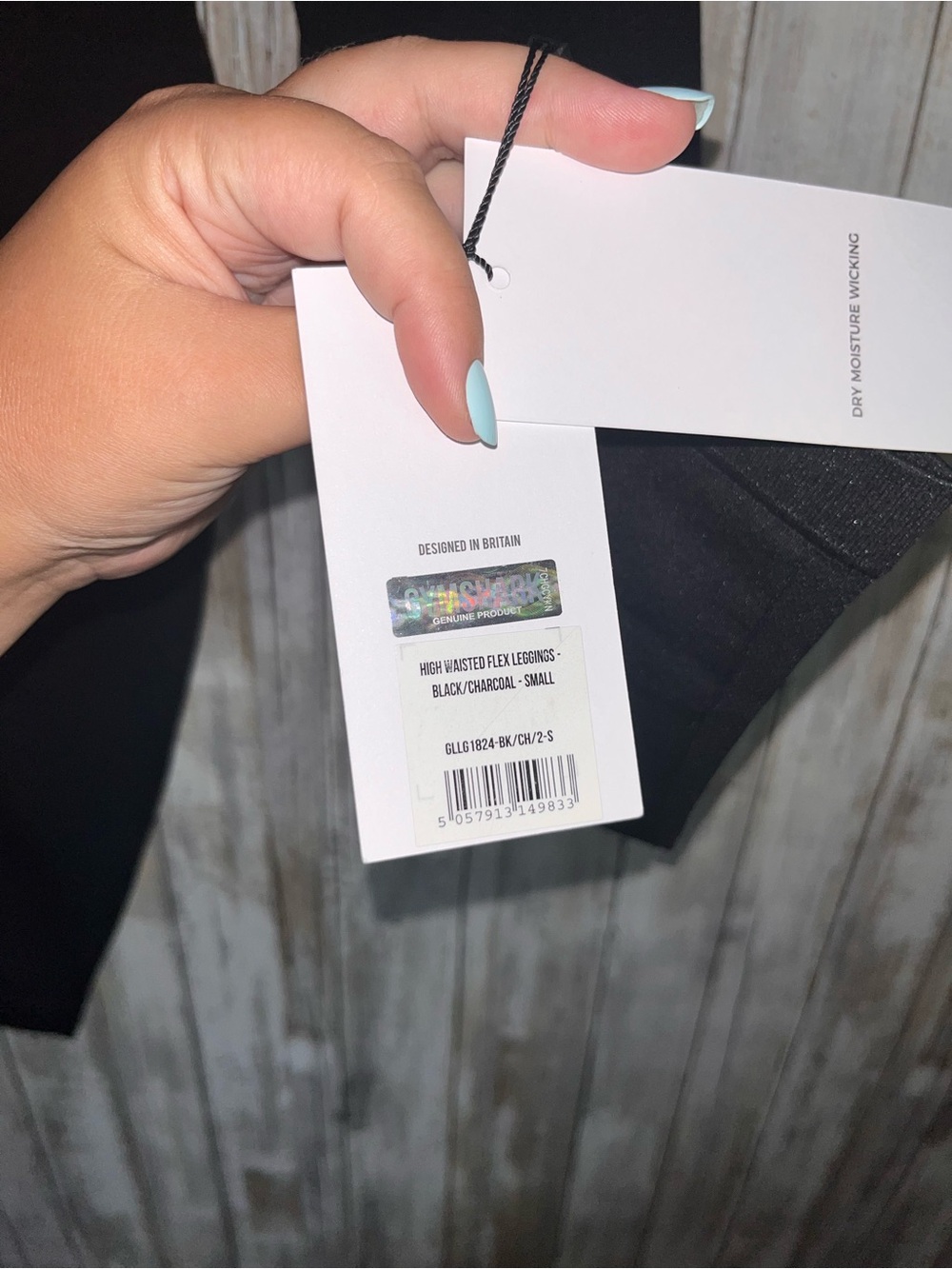 Gymshark High Waisted Flex Leggings Black Charcoal Size Small NWT Seamless - Picture 7 of 7